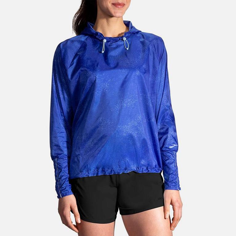 Brooks LSD Pullover Running Jackets - Women's - Blue (75916-XREN)